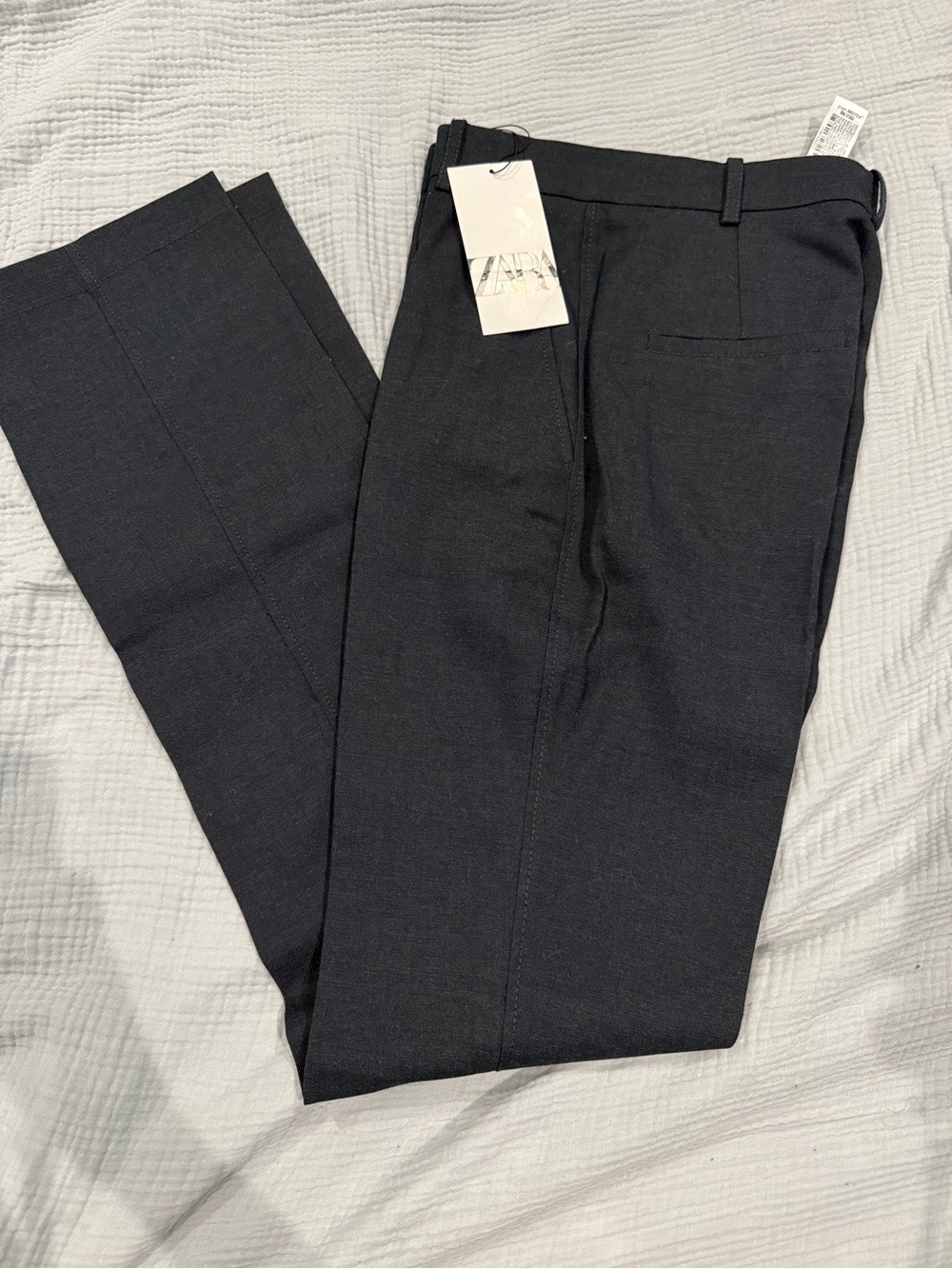 Zara Denim Color Dress Pants - Tailored Fit